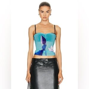 MIAOU Enzo Top Blue Lotus Size XS Coachella Revolve Festival Concert Spring